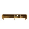 TIRAMISUBEST 70" Brown Oak TV Stand Mid Century Modern Entertainment Center with Mobile File Cabinet Storage - 4 of 4