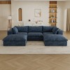 Whisen Cloud Sofa, Corduroy Fabric, Deep Seat Couche - 2 of 4