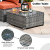 Venice 6pc Wicker Outdoor Patio Furniture Set Conversation Sofa with a Metal Fire Pit and Cushions - 3 of 4