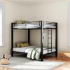 RealRooms Burleigh Full over Full Metal Bunk Bed Frame, Black - 2 of 4