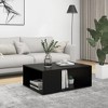vidaXL Coffee Table Black 35.4"x26.4"x13" Engineered Wood - 2 of 4
