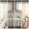 Lyngins 4-Piece Faux Fur Full/Queen Comforter Set, Ultra-Soft Bedding Set with Shams & Decorative Pillow, Oeko-Tex Certified Quilt Bedding Set - 3 of 4