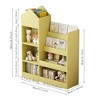 YONWAY Wood Kids Wooden Bookshelf, Kid's Bin Storage Unit with 6 Compartments 2 Baskets Bins Toys Box Organizer for Books, Toys Shelf - 3 of 4