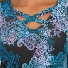 Collections Etc Paisley Lattice V-neck Tunic - 3 of 4