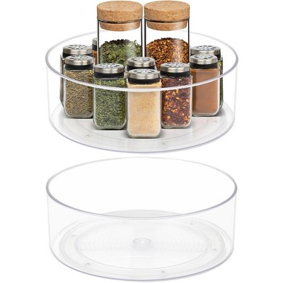 Sorbus 2 Pack Clear Lazy Susan Organizer