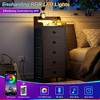 WOWLIVE 5 Drawer Dresser With 2-Tier Open Shelf, Dresser With Power Outlet & LED - 4 of 4