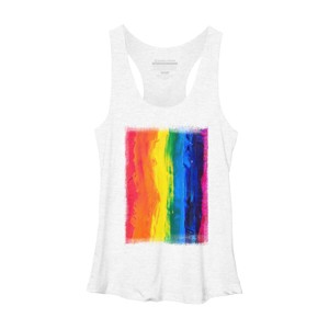 Adult Design By Humans Vertical Artistic Pride Flag By stevej Racerback Tank Top - 1 of 2