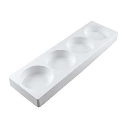 Silikomart Multiflex Silicone Cylinder Mold, 3.54" diam. x 1.18" high, 4 Cavities