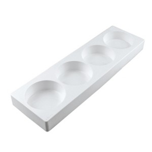 Silikomart Multiflex Silicone Cylinder Mold, 3.54" diam. x 1.18" high, 4 Cavities - 1 of 2