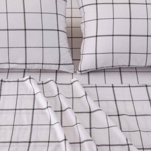 100% Turkish Cotton Classic Printed Flannel Sheet Set - Isla Jade - 1 of 4