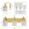 4 lamp Gold 4/5/6 Lights for Bathroom, Bedroom, and Kitchen with Square Shade, Modern Crystal Design, Mirror Lights for Home Decor - 3 of 4
