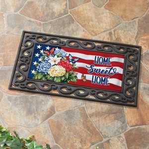 welcome independent 美品コンプリート Evergreen Sassafras Patriotic Hydrangeas Switch Mat Insert, Indoor
