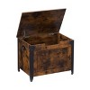 Storage Chest, Wood Storage Bench with Seating and Safety Hinge, Entryway Bench with Storage - 3 of 4