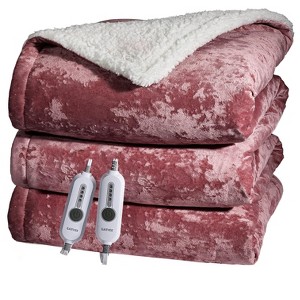 Electric Blanket, Washable Soft Velvet Heated Blankets with 4 Heating Levels, 4H Auto Shut Off, ETL Certified for Bedroom - 1 of 4