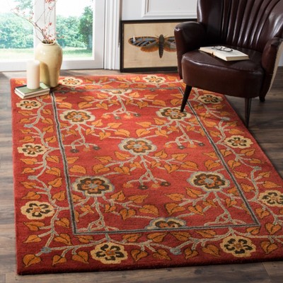 Heritage Red Hand-Tufted Wool 8' x 10' Area Rug