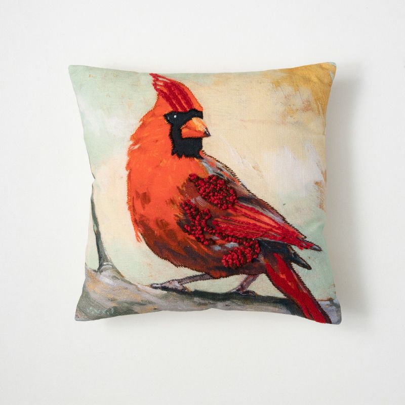 Sullivans Cardinal Pillow, Red, 1 of 4