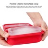 Silicone Freezer Tray with Lid, 4-Cube Food Freezing Container, 250ml Capacity with Markers for Soups Sauces Ice Cubes Space-Saving, Dishwasher Safe - 3 of 4