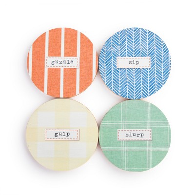 DEMDACO Conversation Coasters blue