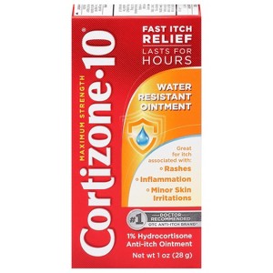 Cortizone 10 Water Resistant Anti-Itch Ointment, 1 Ounce - 1 of 3