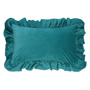 REGALWOVEN Scalloped Trim Outdoor Throw Pillow Covers for Sofa Living Room Home Decor 1 Pc - 1 of 4