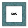 PosterPalooza | Square Simple Blue Picture Frame - UV Acrylic, Foam Board Backing, Hanging Hardware - 2 of 4