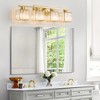 POWLIG Modern Bathroom Vanity Light with Square Crystal Shades - Luxury Lighting for Bedroom & Powder Room - 3 of 4