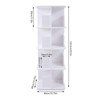 YIYIBYUS 360° Rotating Bookshelf 4 Tier Standing Bookcase Small Corner Bookcase White - 3 of 4