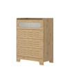 4 Drawer Dresser For Bedroom, Rattan Wood Dressers, Tall Dressers And Wide Chests Of Drawers, Bedroom Closet Dresser, Wood - 3 of 4