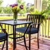 Aoodor Outdoor Dining Chair Cushions Set of 4, Waterproof Patio Furniture Seat Cushions, Outdoor Chair Pads with Ties - 2 of 4