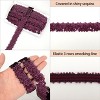 Alilang Elastic Sequin Trim, 1.2 Inch 3 Row Flat Glitter Paillette Sequin Ribbon, Metallic Stretch Sequin Strip Sewing DIY Craft, 5 Yards - 3 of 4