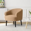 WestinTrends Alexandria 29" Wide Mid Century Modern Faux Shearling Barrel Accent Arm Chair - image 2 of 4