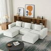 118" Modular Sectional Sofa with Ottoman, Convertible Oversized Corduroy Couch with Chaise Lounge for Living Room Comfort and Style-Maison Boucle - 2 of 4