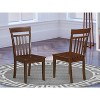 HomeStock 2 Retro Revival Slat Back Chair For Dining Room With Wood Seat, Mahogany - 3 of 3