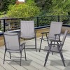Outsunny Folding Outdoor Patio Chairs Stackable Portable for Deck, Garden, Camping and Travel - 2 of 4