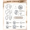 S925 Sterling Silver Stud Earrings - 18K Gold Plated Hoop & CZ Halo, Hypoallergenic for Sensitive Ears - 3 of 4