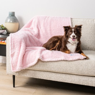 PetAmi Fluffy Dog Blanket for Pet Cat Puppy Kitten, Faux Shearling Soft Fleece Throw, Plush Reversible Washable Couch Cover