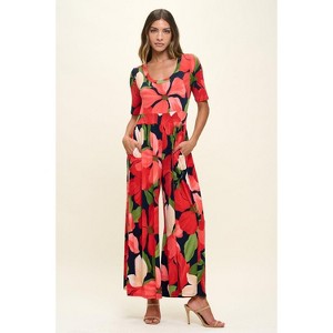 WEST K Women's Jana Short Sleeve Knit Jumpsuit - 1 of 4