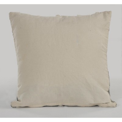 HomeRoots 18" X 18" Black And Grey 100% Cotton Striped Zippered Pillow