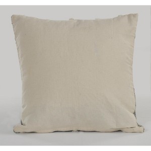 HomeRoots 18" X 18" Black And Grey 100% Cotton Striped Zippered Pillow - 1 of 4