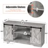 Farmhouse TV Stand, Entertainment Center for 65 Inch TV with Barn Door, Adjustable Shelve and Storage - 2 of 4