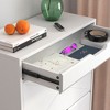 Tipping Bucket Shoe Storage Cabinet, 3 Tier Shoe Rack Storage Organizer With Slide Drawer, 3 Flip Drawers, Shelves Modern Shoe Cabinet - 4 of 4