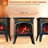 ZAFRO Electric Fireplace Heater 17" with Remote Control, Different Flame Effects, Adjustable Brightness and Heating Mode, Overheating Safe Design - 2 of 4