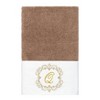 Linum Home Textiles 100% Turkish Cotton MONICA Gold Thread 3PC Embellished Towel Set - 3 of 4