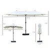 Kumasinova 15FT Steel Large Patio Umbrella with Base Included, Rectangular Outdoor Umbrella with Dual-Sided,Beach Umbrella for Deck Pool Patio - 2 of 4