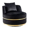 CAVINAS 360° Swivel Barrel Arm Chair,Velvet Accent Chair with Oversized Cushions for Living Room,Bedroom,Apartment - 2 of 4