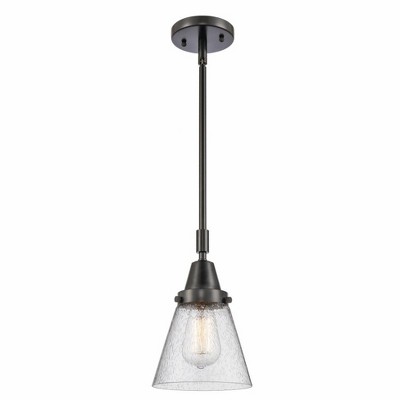Cone - 1 Light Stem Hung Mini Pendant In Industrial Style-9.13 Inches Tall and 6 Inches Wide