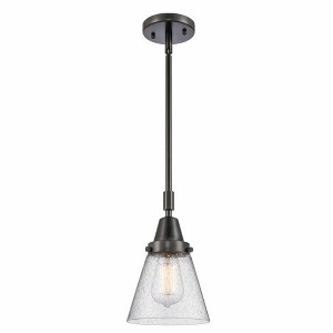 Cone - 1 Light Stem Hung Mini Pendant In Industrial Style-9.13 Inches Tall and 6 Inches Wide - 1 of 1