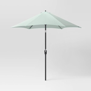 9' Round Outdoor Patio Market Umbrella with Black Pole - Threshold™ - 1 of 4