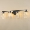 YANSUN 4-Light Bathroom Vanity Mirror Light, Black Crystal Finish, E12 Socket, Modern Vanity Lighting for Bedroom, Hallway - 3 of 4