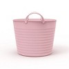 Racxily 4 Pack Flex Storage Bin, Laundry Hamper, Multi functional storage basket for Clothes, Toys , Pink - 4 of 4